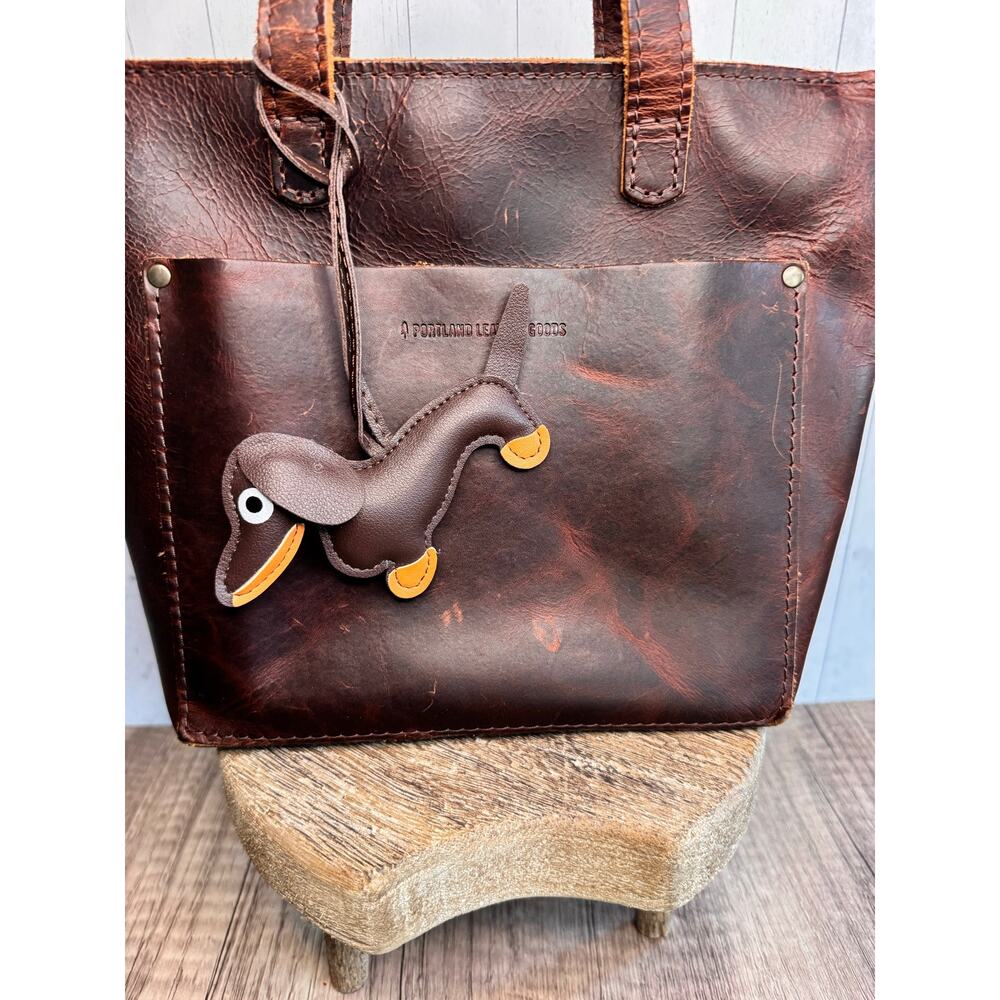 Dark Brown Dachshund Wiener Dog Bag Charm Dog Lover Purse Charm Dog Cute Charm